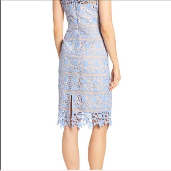 Eliza J NWT lace overlay blue sheath Dress size 10 - Picture 7 of 7